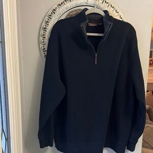 Tasso Elba Men's Black Zip-Up Sweater